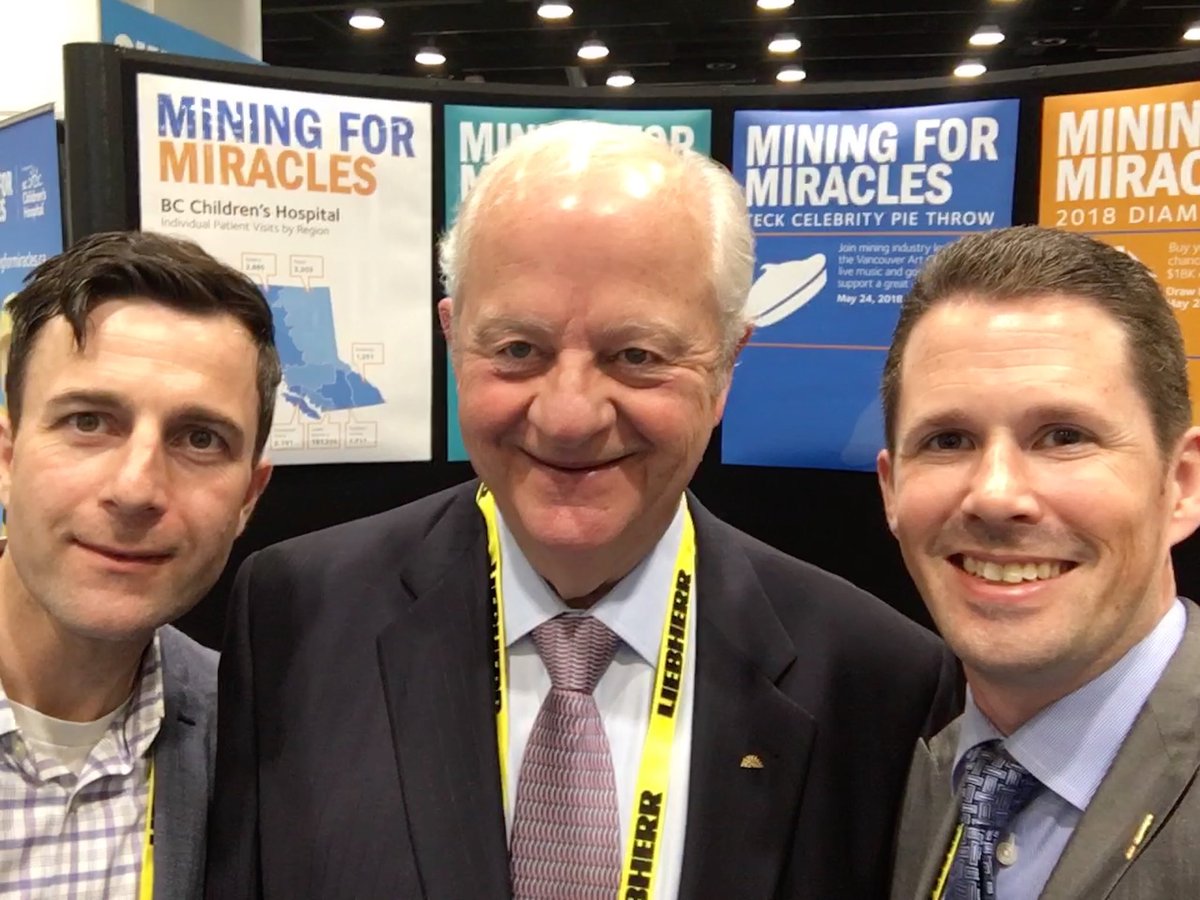chadpederson's tweet image. With the dream team of Al Cloke and Eric Paulsen at the #MiningforMiracles table at #CIMBC18. Visit us at booth 1331 to get your ticket to win a 1.2 carat diamond.
