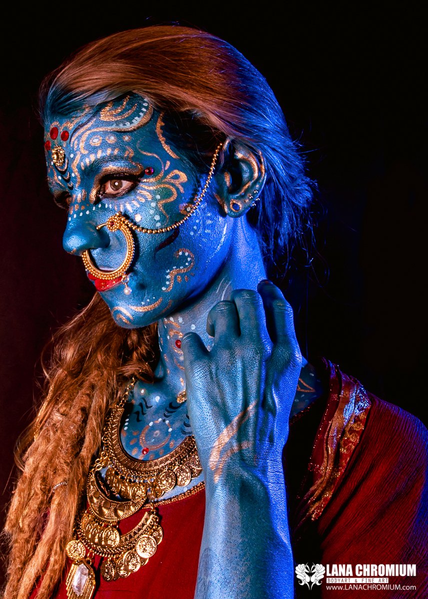 Art by Lana Chromium on Twitter "Kali Goddess inspired bodypainting