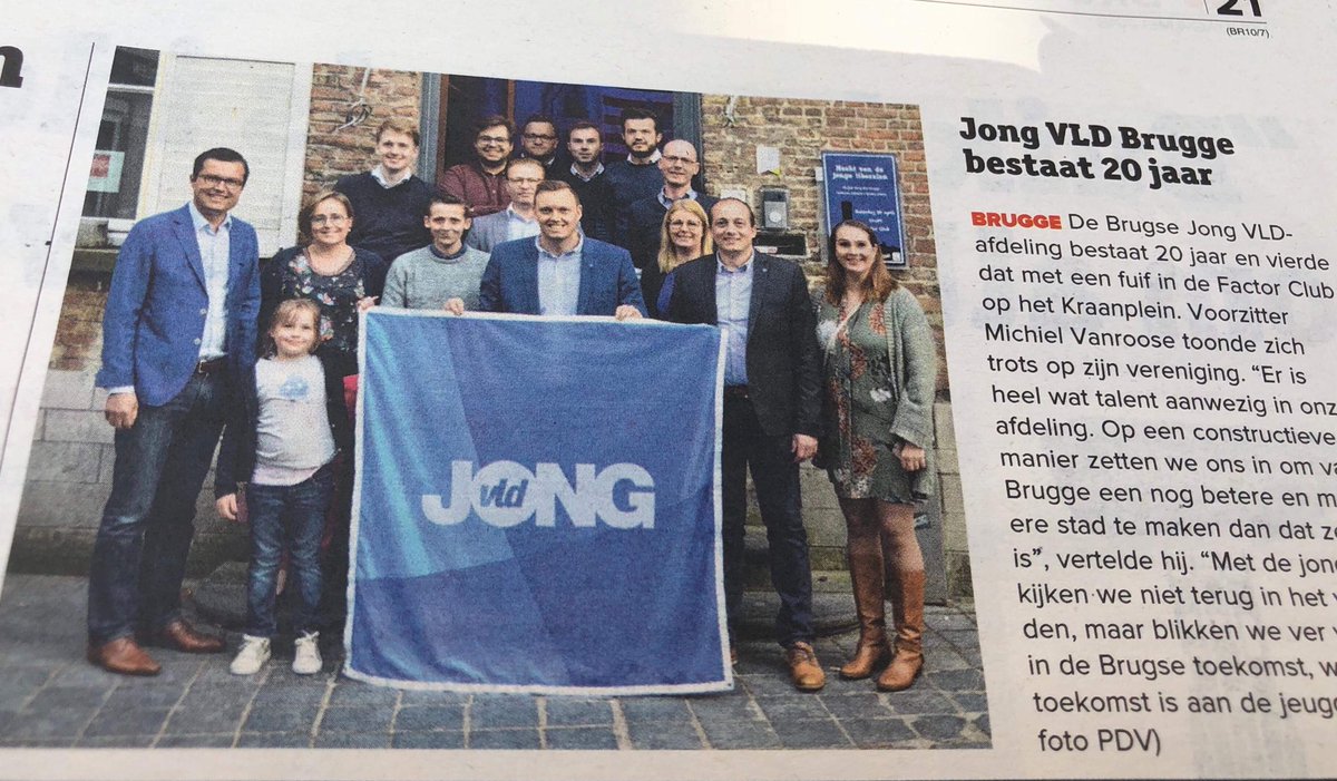 Dit weekend stonden wij in het Brugsch Handelsblad naar aanleiding van ons 20-jarig bestaan #Brugge