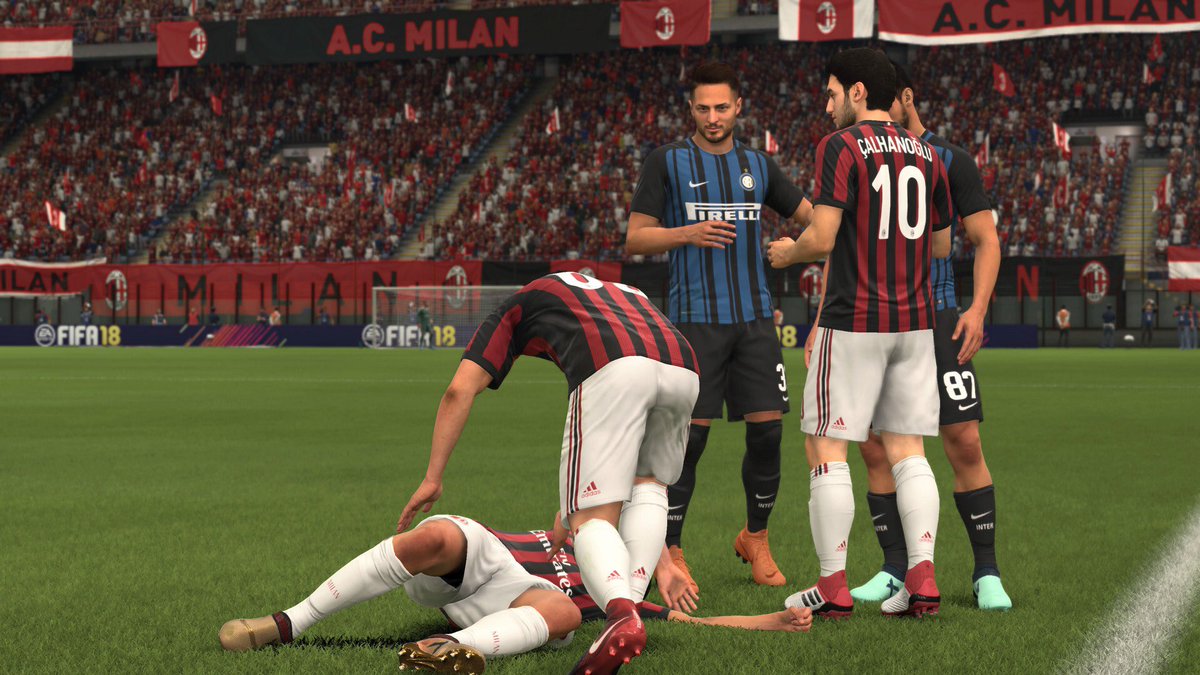 SportsGamer4K's tweet photo. "Derby della Madonnina" 🇮🇹
#FIFA18 ⚽️ https://t.co/YFZOdJ9LmE