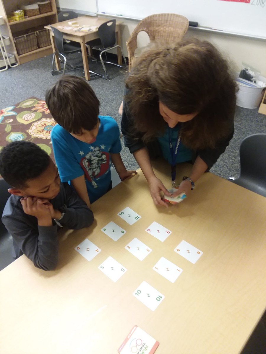wfs_lsmatters's tweet photo. Ms. Turners Kindergarten class plays #Numtanga Jr and #Numskill to practice math skills and help each other make connections. Can you find the match? @gregtangmath https://t.co/tgyhF7gBMr