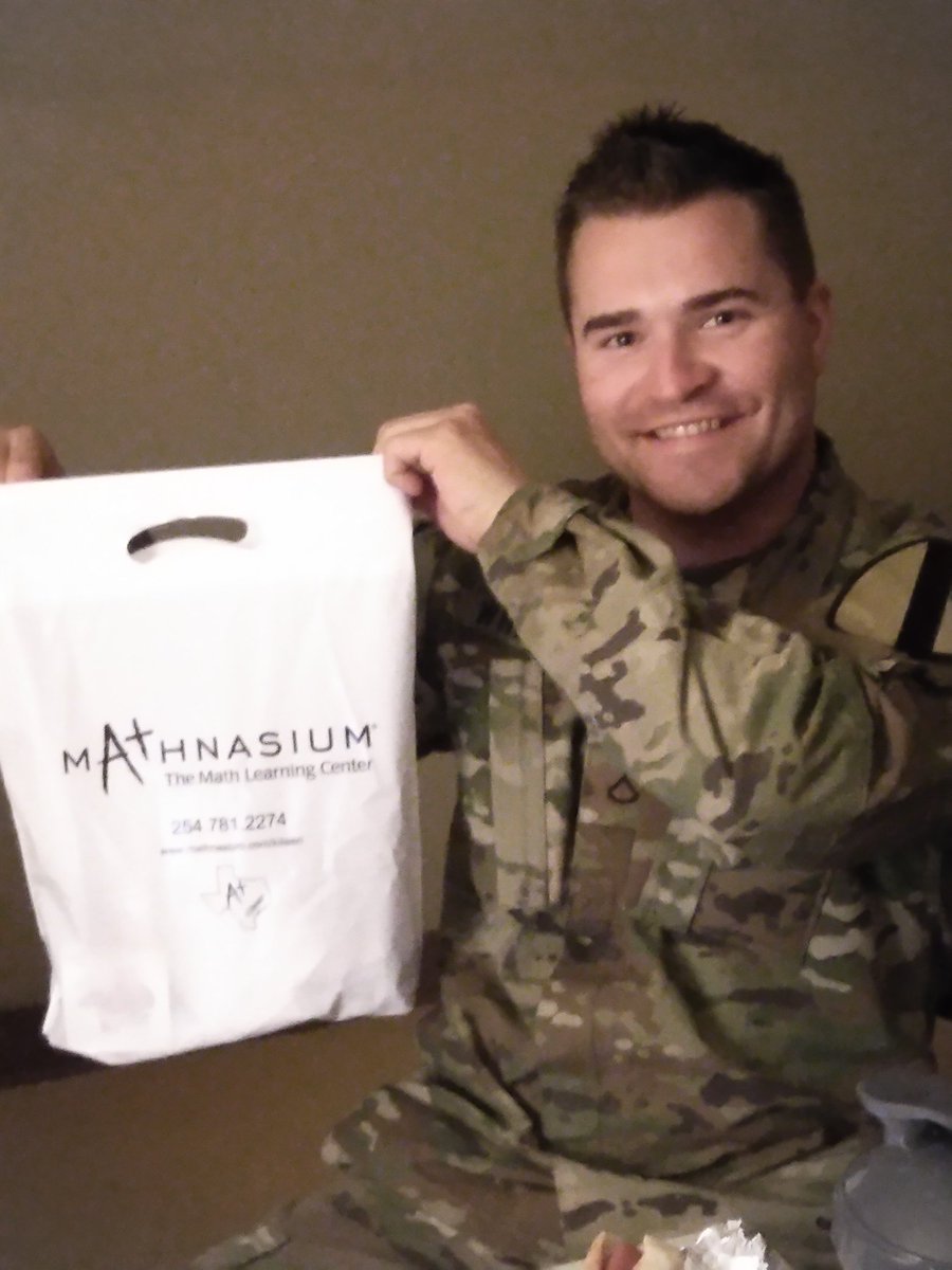 KilleenMath's tweet photo. #MilitaryAppreciationMonday We're showing love today to our Military family right next door on #FortHood #KilleenMathnasium #WeLoveOurMilitary https://t.co/X8cPn4ZdTw