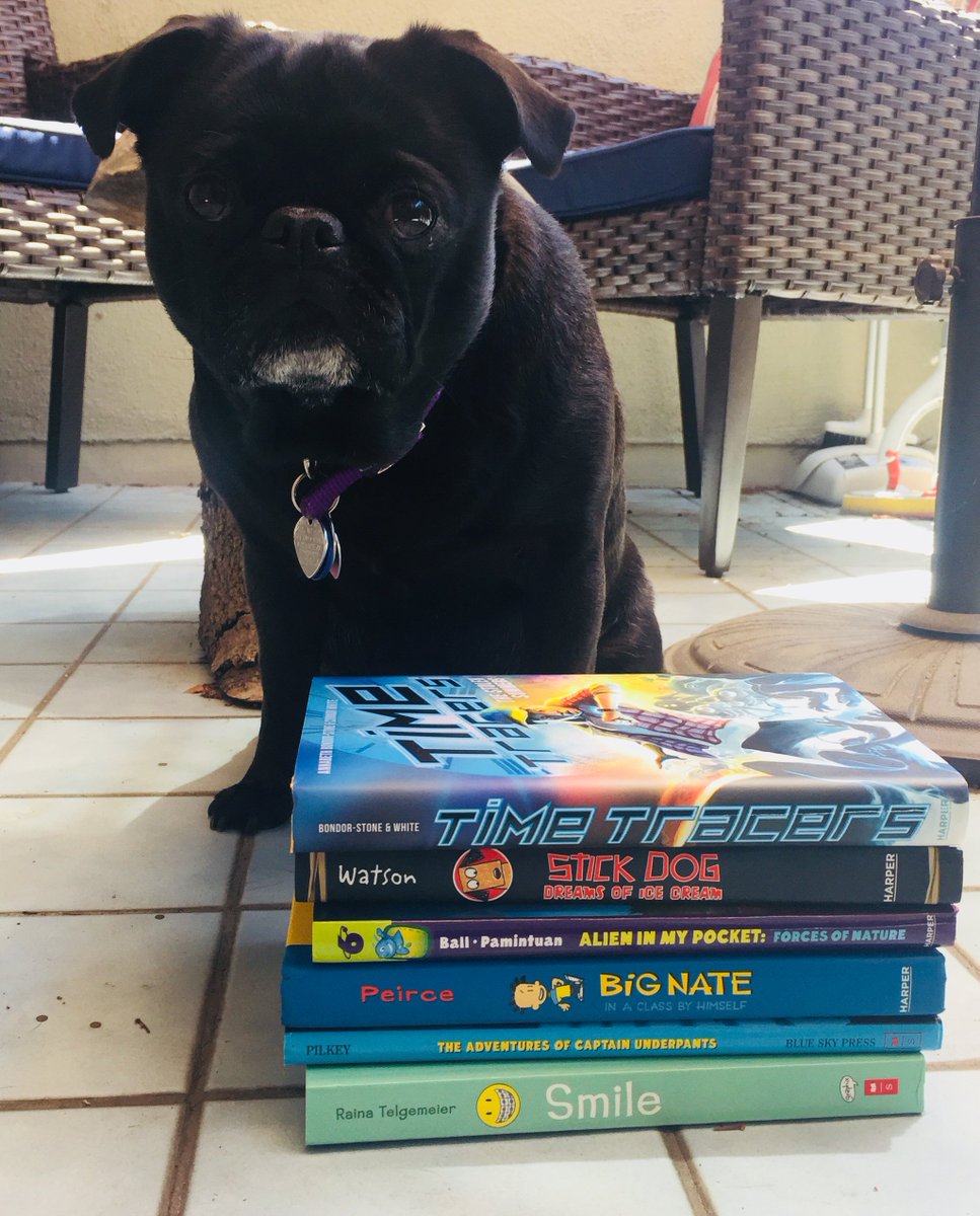 ABandConnor's tweet photo. This summer, #KidsNeedBooks &amp; we're donating a HUMOR-themed stack incl. signed copy of TIME TRACERS: THE STOLEN SUMMERS to a classroom or library. #teachers and #librarians RT/F/comment by 5/12 to enter! (Pug Not included) @annbradenbooks @goraina @Jarrett_Lerner #mglit #giveaway https://t.co/xW8cKwyK1E