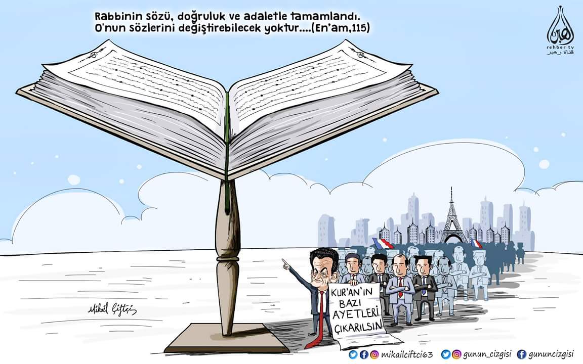 Müslümanlar, yapılan bu çirkefliğe karşı hep birlikte tepki gösterip birlik olmalıdır. Aksi takdirde kafirler bu çirkefliği sürdüreceklerdir.
Uyan müsluman uyan, uyanda özüne dayan. #FransanınKuranDüşmanlığı