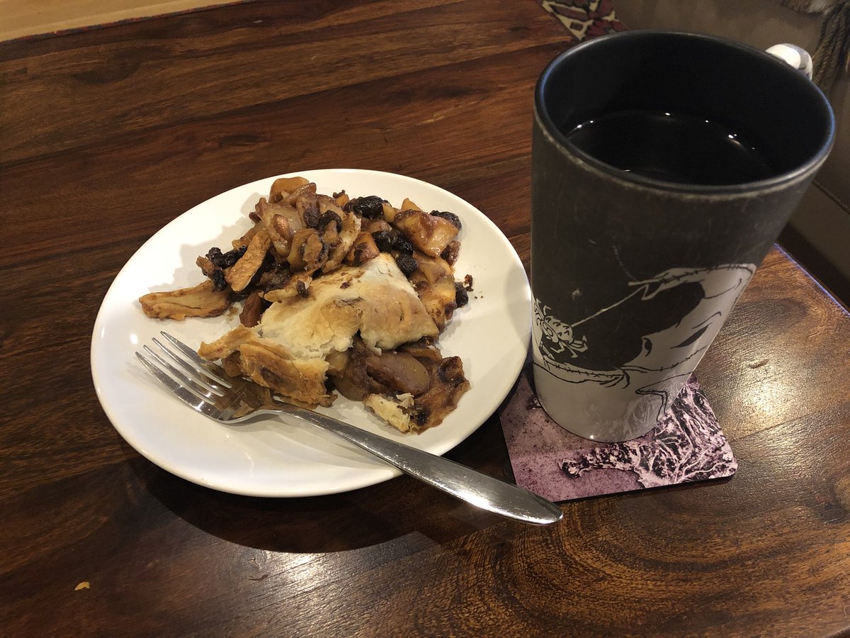 G_O_Satan's tweet photo. Supporting our brothers and sisters over in @Satanssamfund in Sweden by having a fika over a coffee and a slice of home made apple pie (apples taken from the Tree of Knowledge, of course). https://t.co/pph4vKHru5