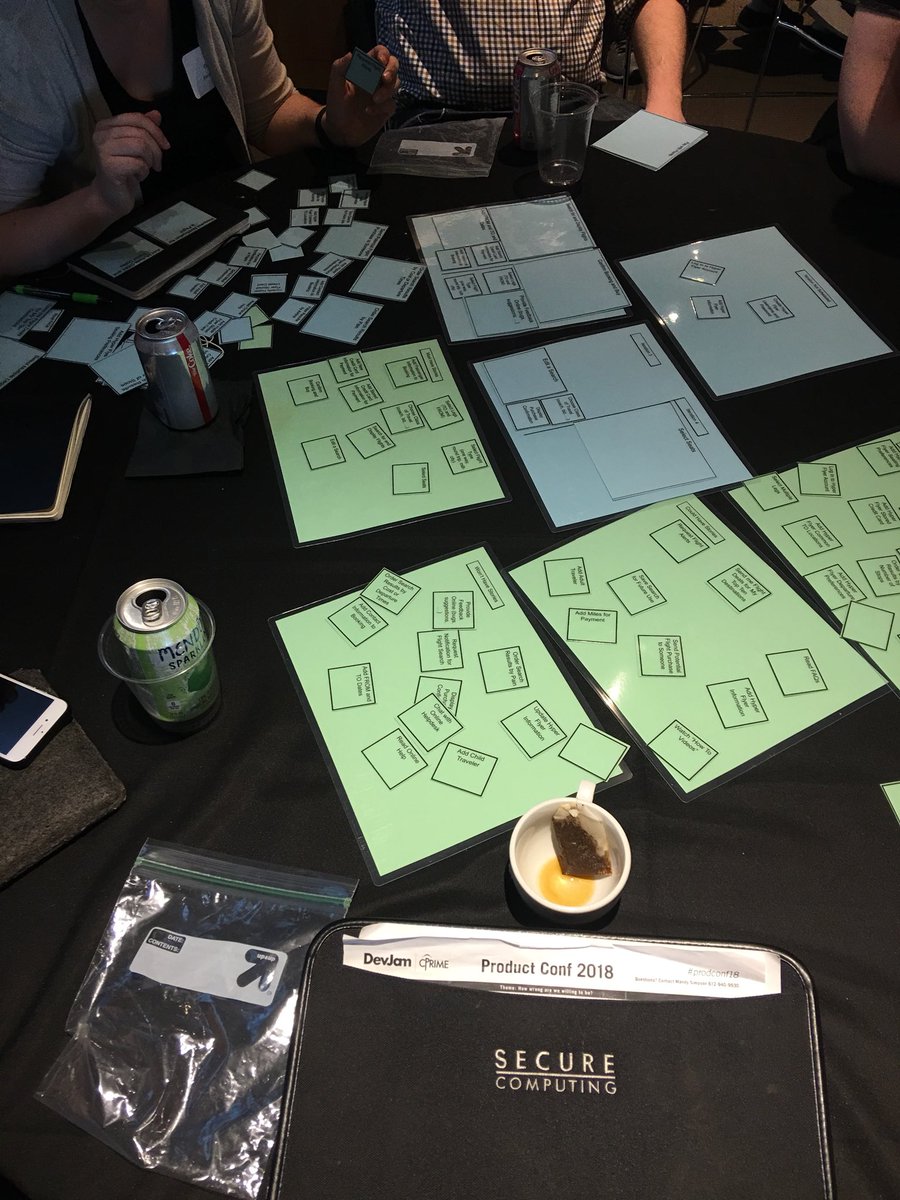 TomoMN's tweet photo. #prodconf18 Great exercise. It shows me that people will add low value features, just because there is space for something small. https://t.co/OHmLRhmkHx