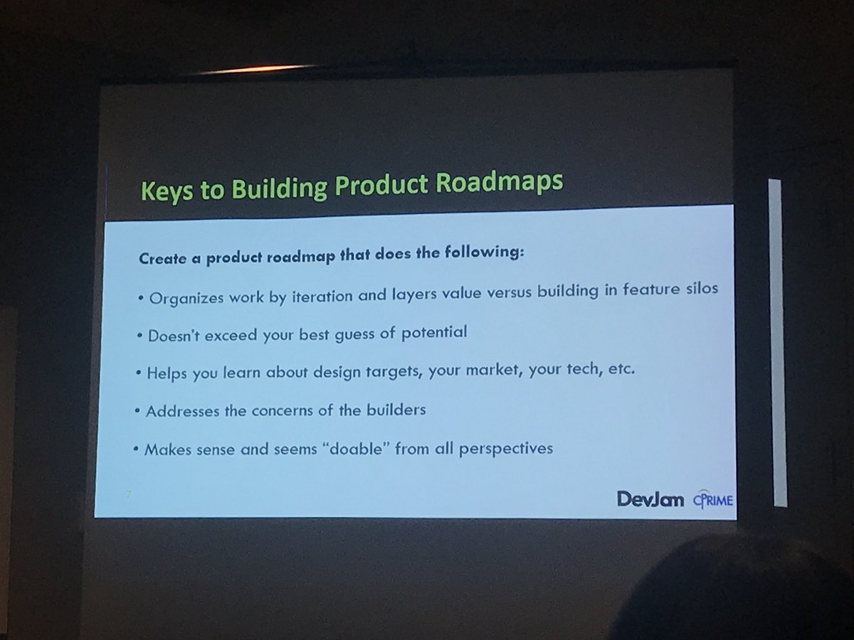 l_bennett8's tweet photo. Great job @AnneSteiner7 on how to learn as you build a product roadmap ! #prodconf18 https://t.co/Mq9YRsU2SY