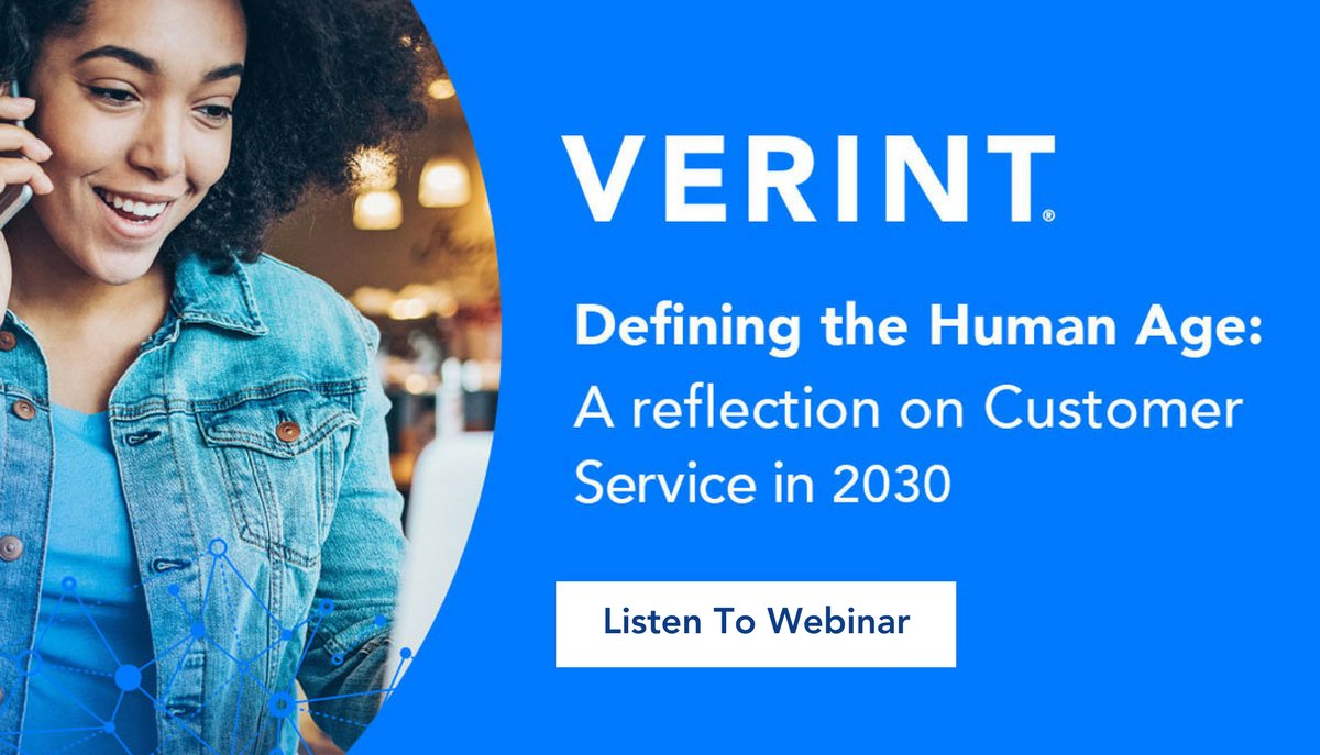 Listen to Webinar: Marije Gould, VP EMEA Marketing, shares Verint’s latest research where 36,000 consumers across 18 countries voiced their wants and concerns around customer service. bit.ly/GlobalResearch…