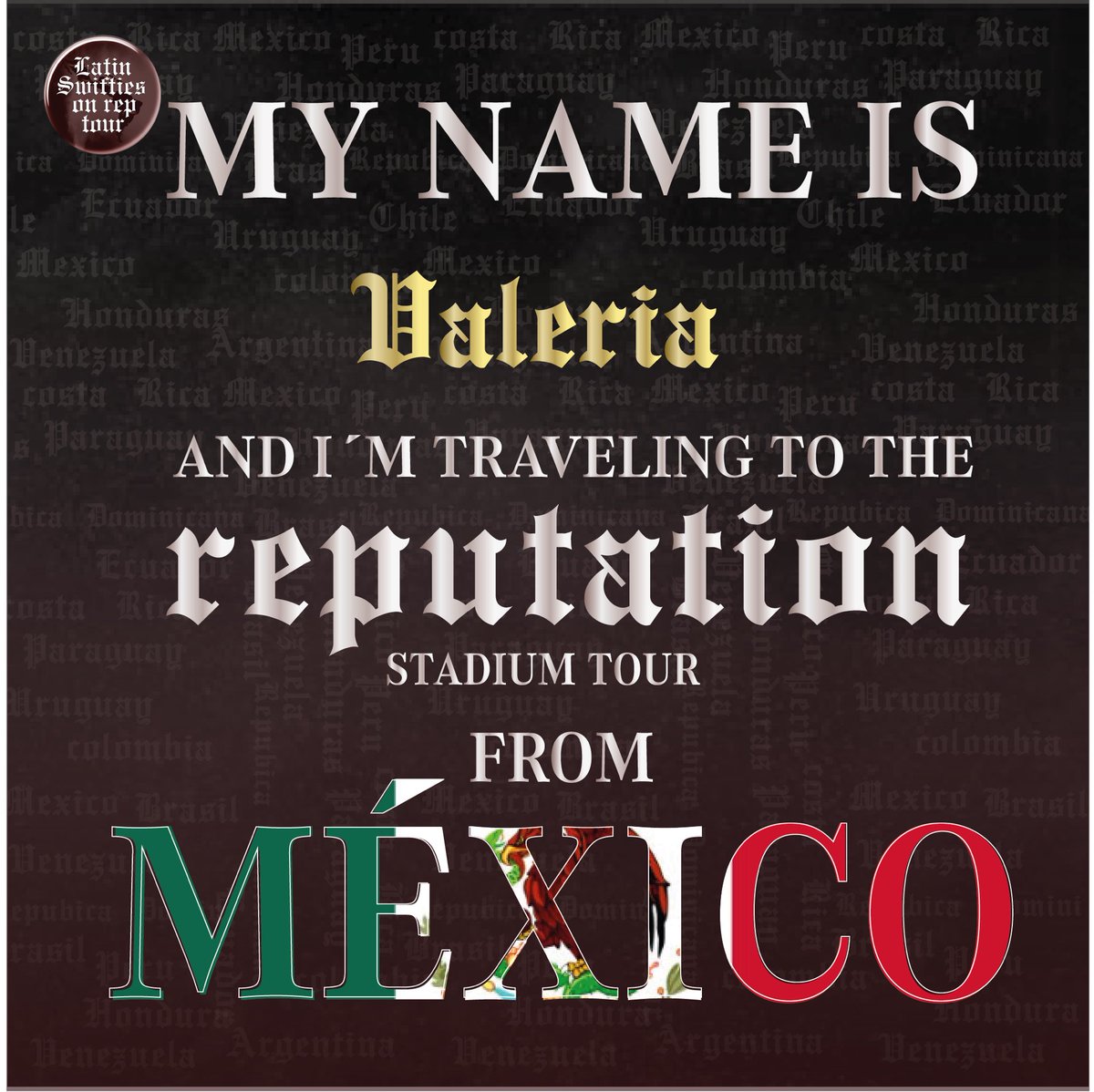 valholyground's tweet image. Looking forward to the reputation tour Arlington night 2, take a look to all the latins swifties that are coming, more than 100 of us!! We are ready for it… @taylorswift @taylornation #latinswiftiesonreptour #latinswiftieoftheday #reputationstadiumtour