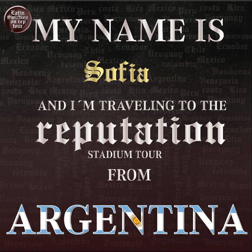 eichisymphonia's tweet image. Look what taylor made me do! I’m traveling to the #reputationStadiumTour  all the way from Argentina 🇦🇷💓 i’m ready for it! #LatinSwiftiesOnRepTour #LatinSwiftieOfTheDay @taylorswift13 @taylornation13 @latinsonreptour ✨