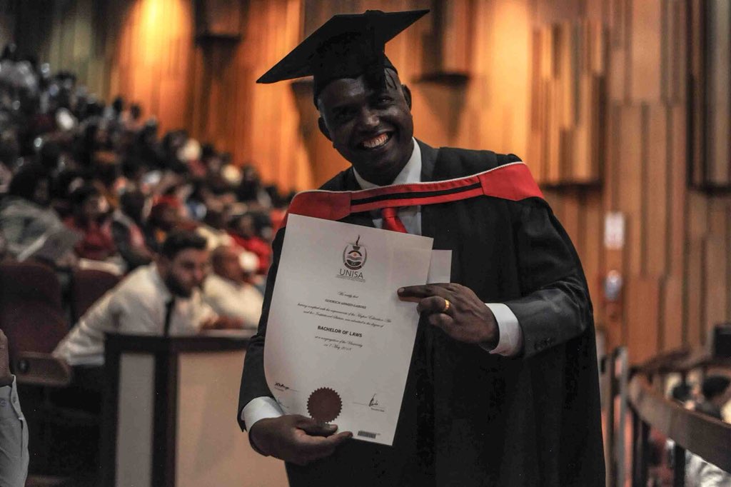 FloydShivambu's tweet photo. •Congratulations once more to the EFF Secretary General Godrich Gardee. We are really proud and inspired that you conquered against all odds and under a heavy schedule• https://t.co/UU5EVmape2