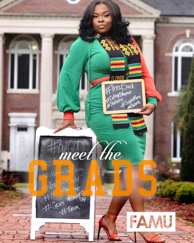 FAMU_1887's tweet photo. #MeetTheGrads🐍 Tache Woods received her bachelor's degree on Saturday. In 2005 she started her journey at FAMU and moved back home after having her first child. Ten years later she finished the dream she started! Read her full story on https://t.co/7ZQfb4F0ys. #FAMUgradSpring18 https://t.co/0zA1IXZfGe