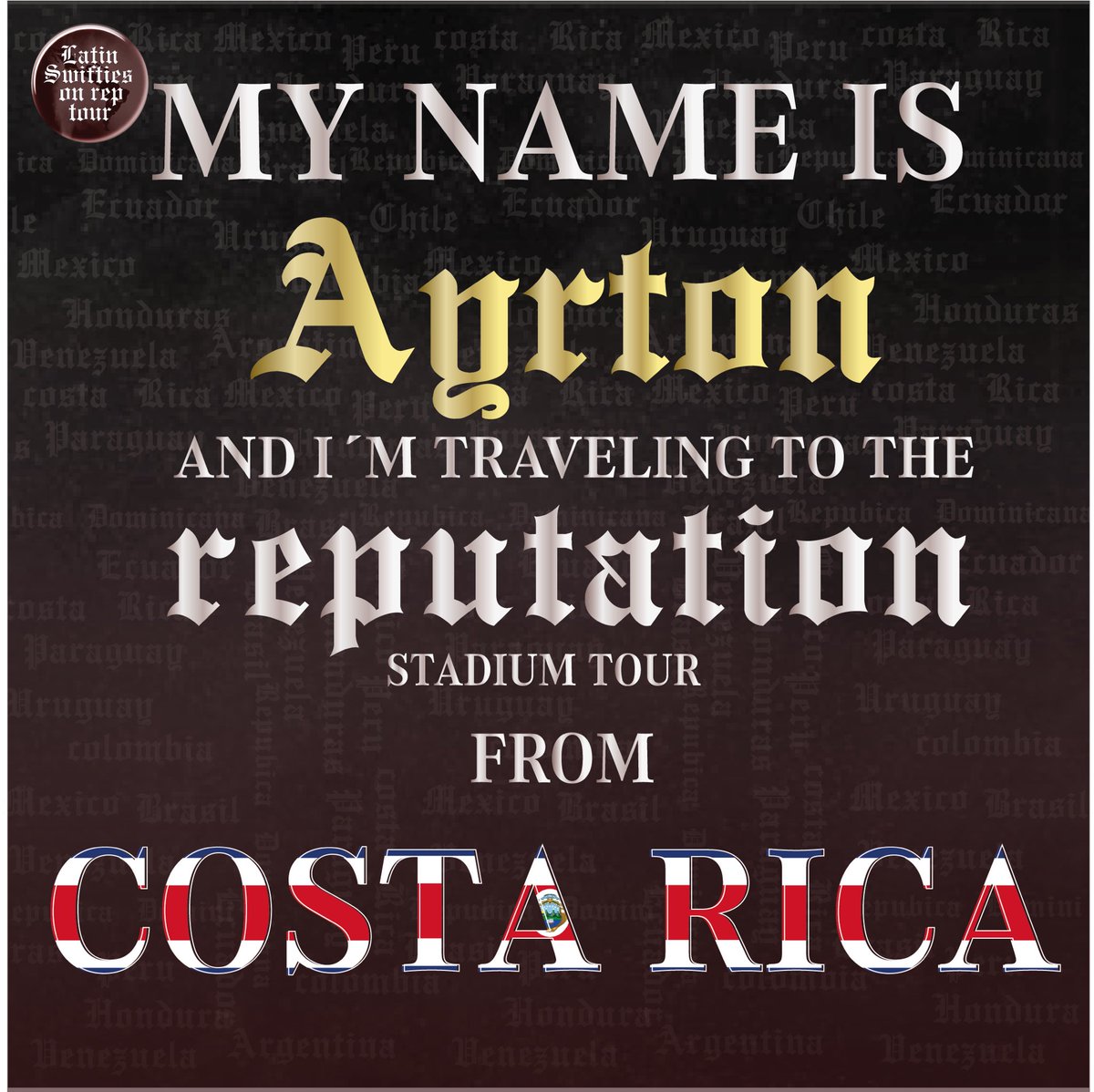 Ayrtonrq's tweet image. #LatinSwiftiesOnRepTour #LatinSwiftieOfTheDay