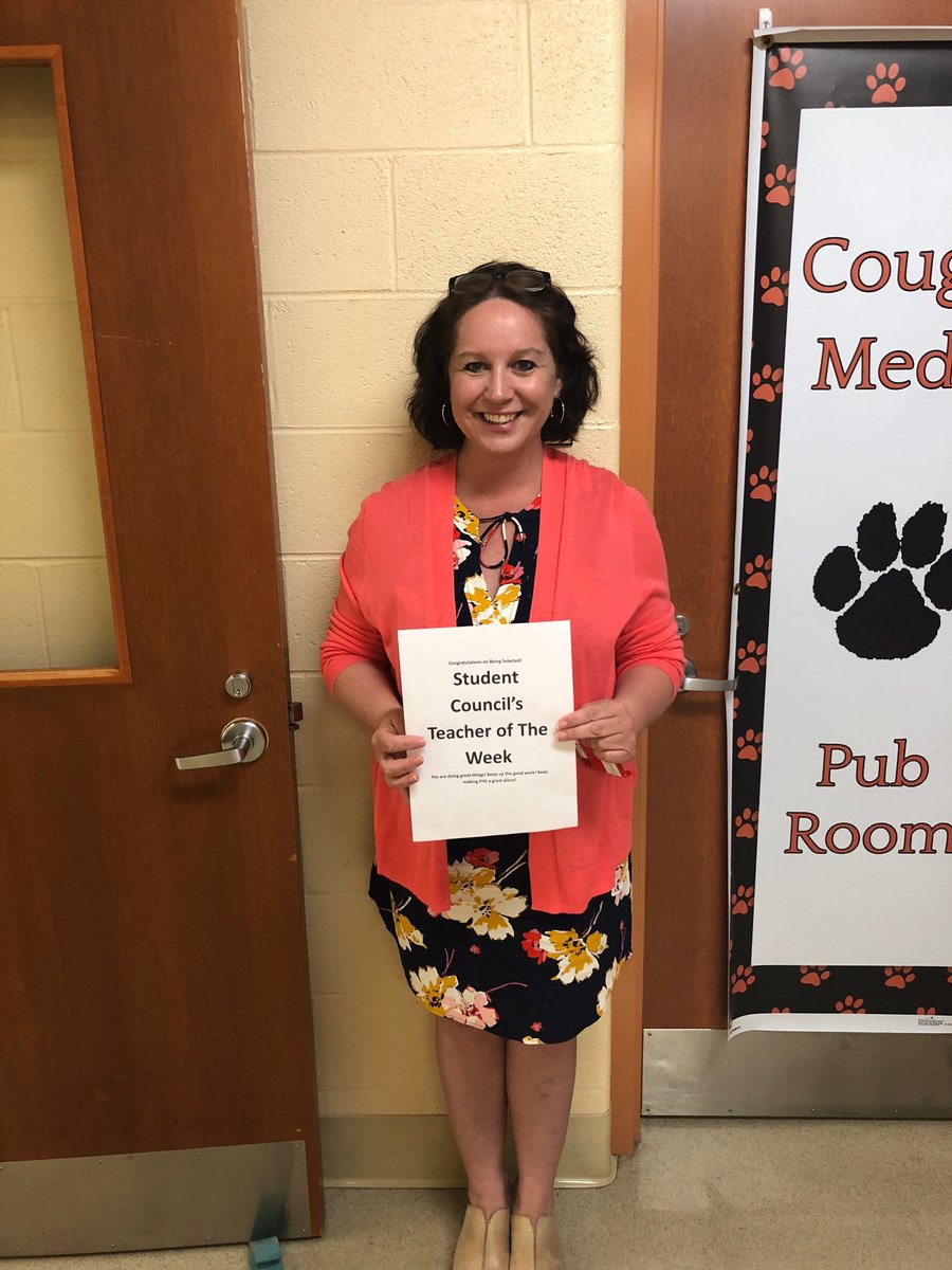 PHS_SC's tweet photo. Congratulations to the teacher and student of the week: Mrs. Stroh and Genieva Martin! https://t.co/qL6awXF2af