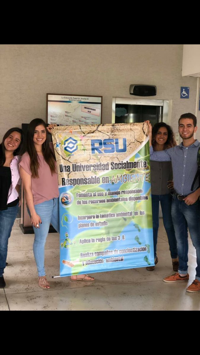 RSU_UCAT's tweet photo. Dando inicio a la #SemanaRsuUcat
#RSU_UCAT #ResponsabilidadSocialUniversitaria #Ucat #SoyUcat #UcatSomosTodos #Rsu_Ucat18 #GerenciaDeEmpresas #Promo17GE https://t.co/Db3O3d3iFS