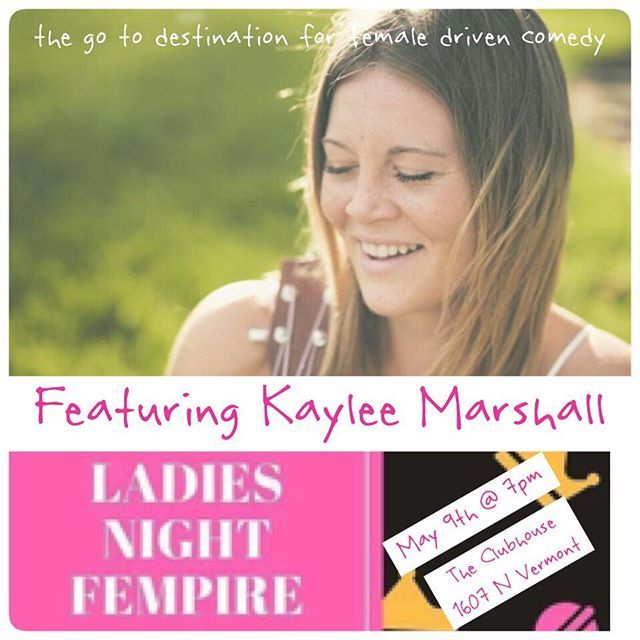 LadiesNightFem's tweet photo. We are excited to feature Kaylee Marshall next Wednesday night, May 9th at 7pm for Ladies Night at The Clubhouse. It’s free to come and there is an all lady jam at the end of the show. We are the go to destination for female driven comedy. •
•
•
… https://t.co/7bWIMb7v5o https://t.co/Ay8SbP3Lc2