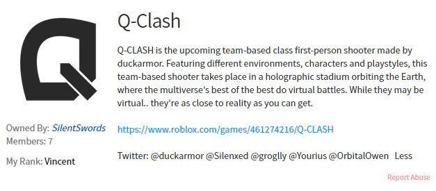 Vincent Wijma On Twitter We Now Have A Qclash Roblox Group