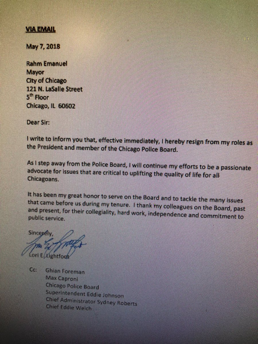 mary ann ahern on twitter lori lightfoot letter to chicagosmayor