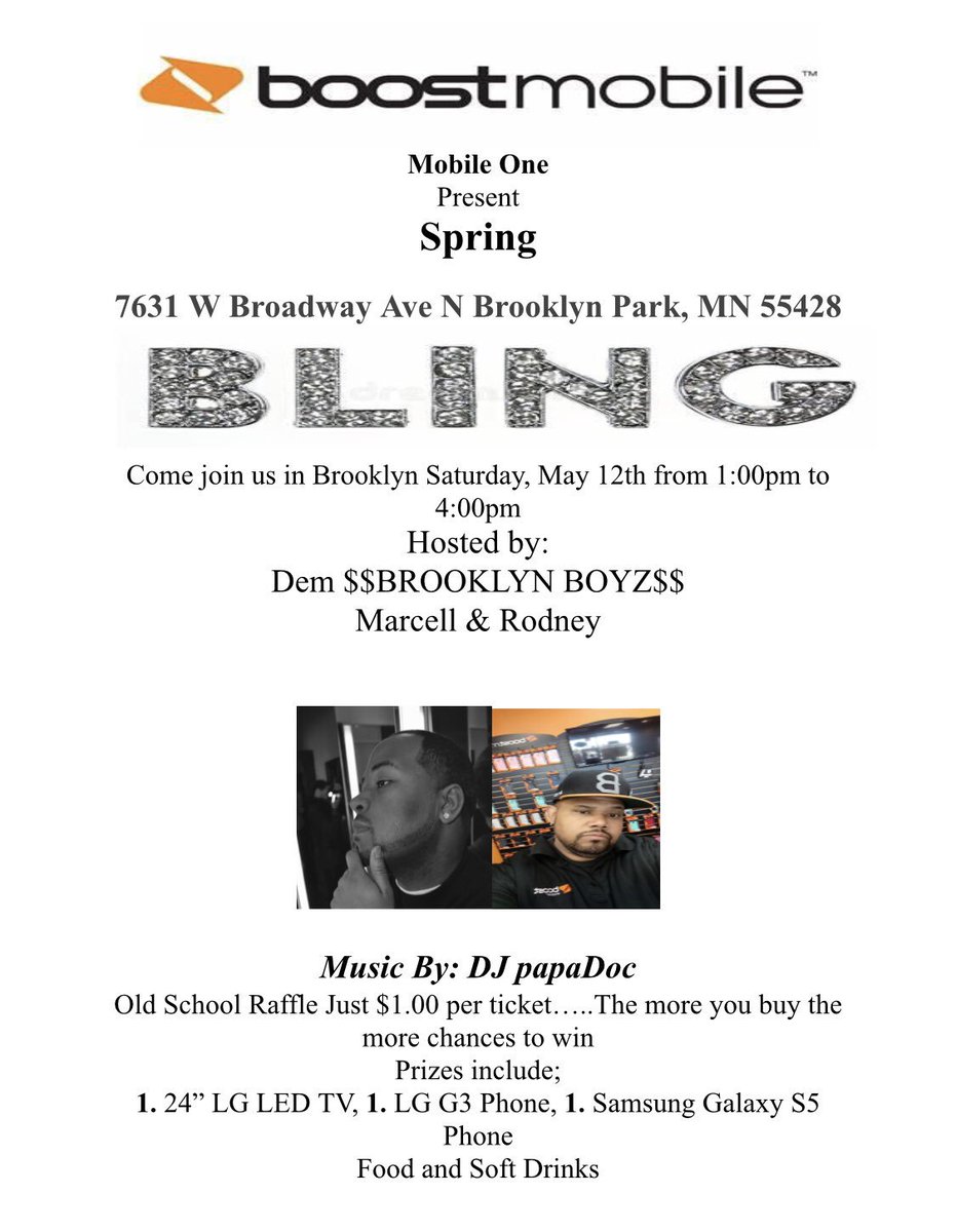 Come out and join us!!! <a href="/RyanMaierMN/">Ryan Maier</a> <a href="/DeVriesPaul/">Paul DeVries</a> <a href="/Mobileoneteam/">Mobile One Wireless</a> <a href="/BoostMidwest/">BoostMobileMidwest</a> <a href="/ks95/">KS95</a> <a href="/boostmobile/">Boost Mobile</a> @BoostMobileRob @MichelleF_MN <a href="/ameraqel4/">amer aqel</a> <a href="/1013KDWB/">101.3 KDWB</a> @BoostOndigo @