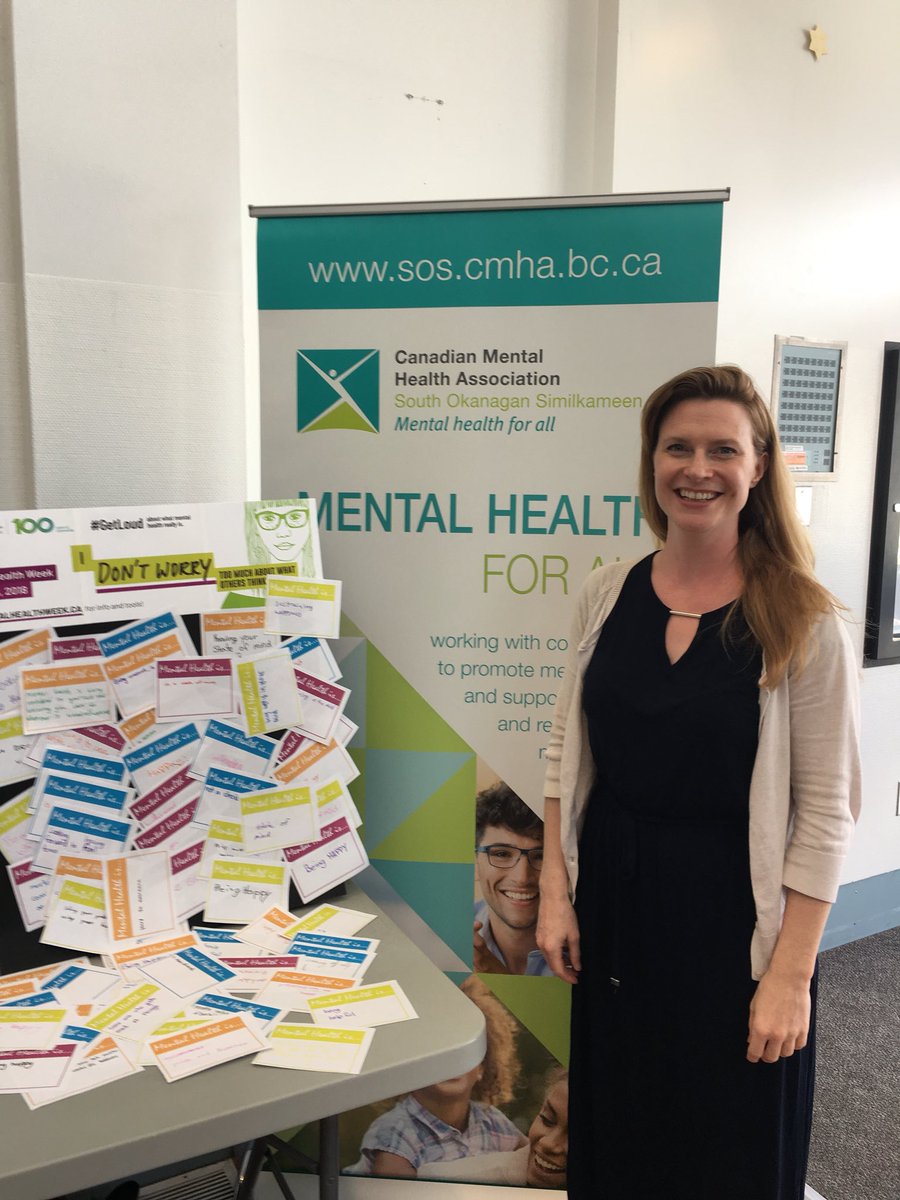 Thankful to Liesel from <a href="/CMHABC/">CMHA BC</a> for supporting us with #MentalHealthAwarenessWeek here at KVR!  She will be here Wednesday and Friday at lunch too!  #GETLOUD #attitudeofgratitude <a href="/Jennysummerland/">Jenny Mitchell</a> <a href="/toddmanuel_67/">Todd Manuel</a>