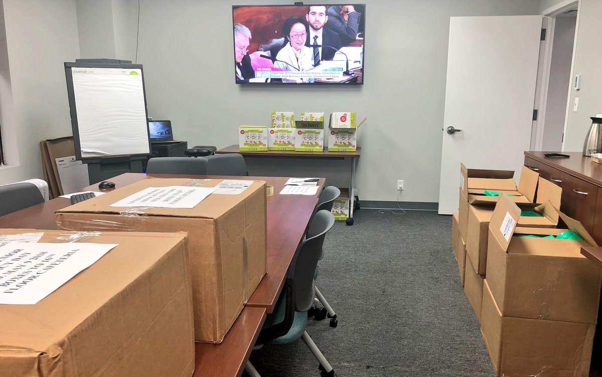 liveonny's tweet photo. Weโre multitasking over here: boxing up materials for our upcoming #AgingADay2018 and watching the @NYCCouncil Aging Executive Hearing! What could be better!? #StrongNonprofitsStrongSeniors https://t.co/B0vtkUxeeP