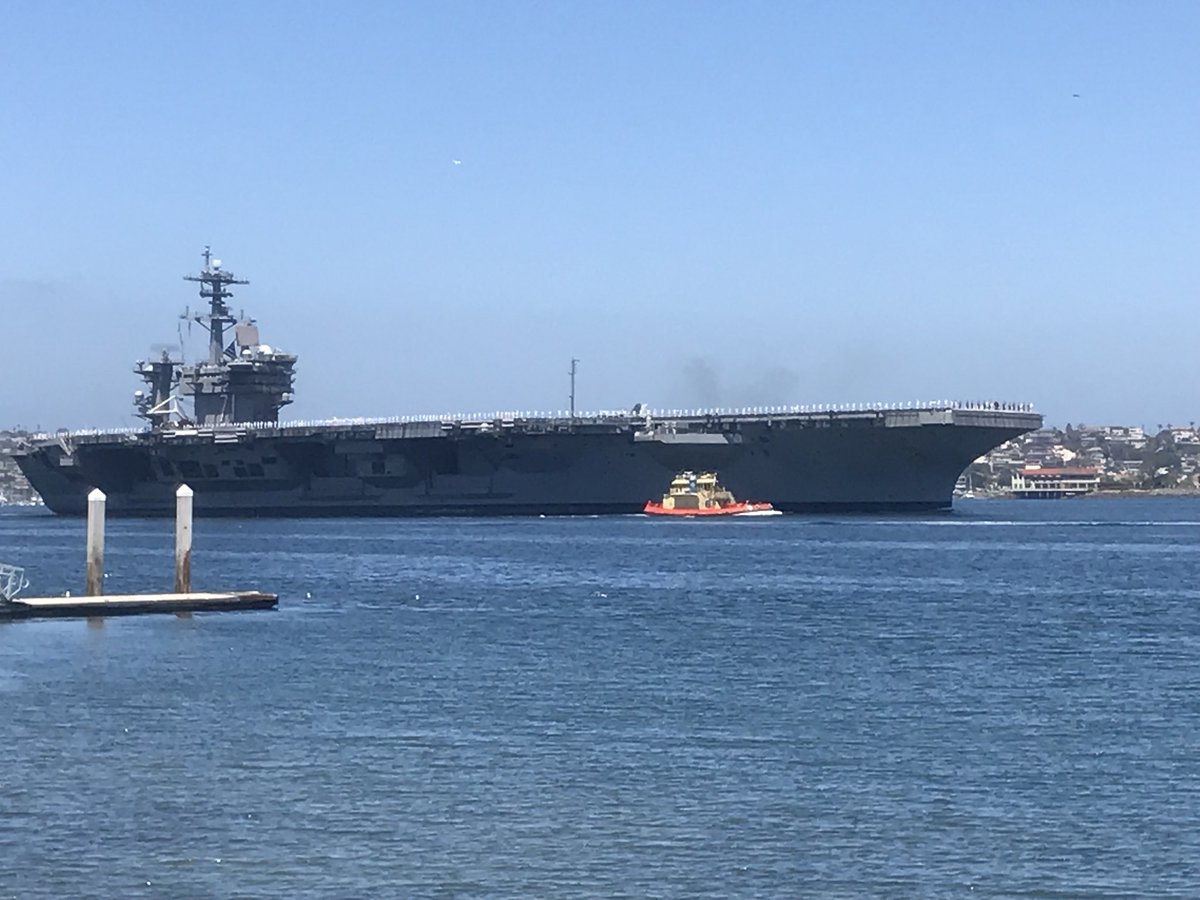 Welcome home Mikey Betz and all the sailors of the USS Theodore Roosevelt!! Thank you all for your service!!! 💙 We are so proud of you son!!!! #mommymoments #USNavy #USSTheodoreRoosevelt