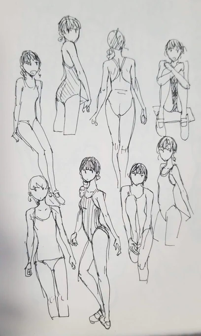 朝のクロッキー活動。 