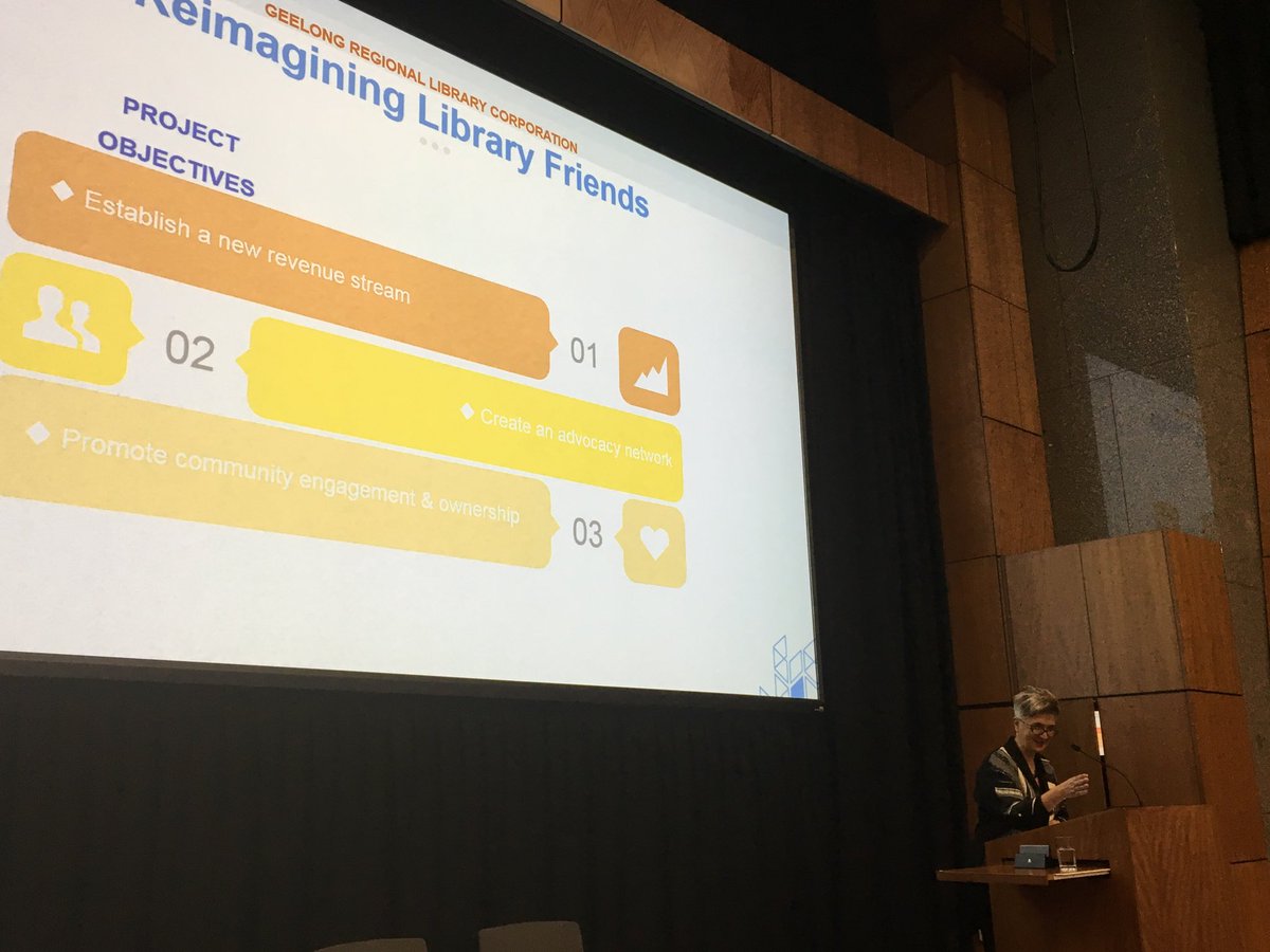 pjsk65's tweet photo. Patti Manolis on objectives for developing capacity in community funding special programs for the Geelong Libraries #PLVN #radicallibraries #slvPubLib @GRL https://t.co/Q1fcNI8EX4