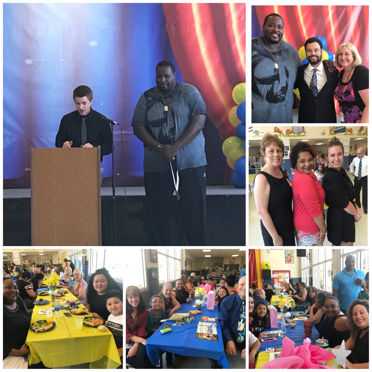 GibsontonES's tweet photo. Our teachers &amp; administrators had a great night honoring Gibsonton’s Rising Star Students with guest speaker, actor, Quinton Aaron of the movie The Blind Side!  @QuintonAaron @Jeff_Eakins @HCPSArea8 https://t.co/xKsATf2bOA
