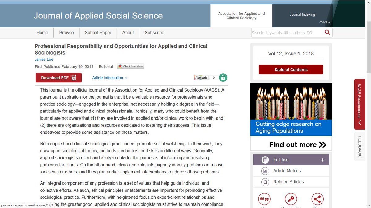 association for applied and clinical sociology