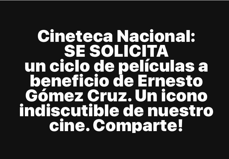Compartamos compañeros, amigos! Solidaridad, humanidad, comunidad! <a href="/CinetecaMexico/">Cineteca Nacional</a>