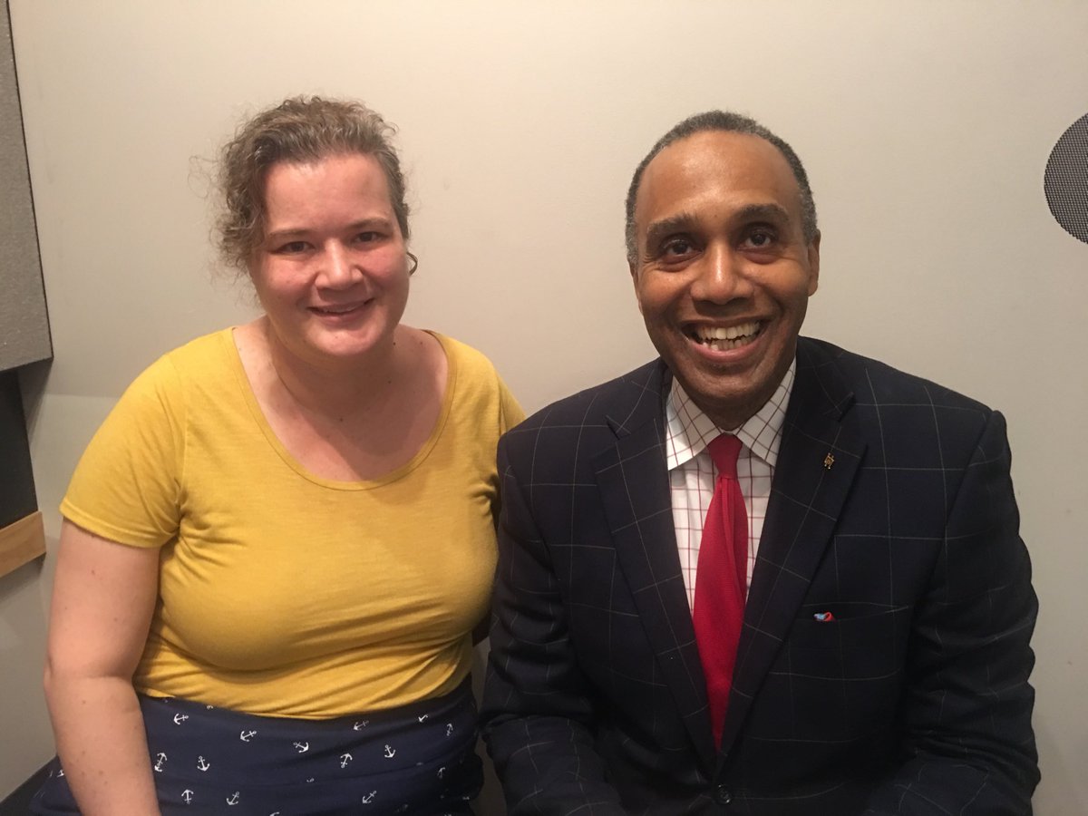 UHLawDean's tweet photo. @UHLawDean and @UHLAW Prof. Amanda Watson@ record Briefcase radio on @HoustonPubMedia on data privacy issues. It will be broadcast in next few weeks. @UHLAW; @OQuinnLawLib https://t.co/Zsu2ex84WA