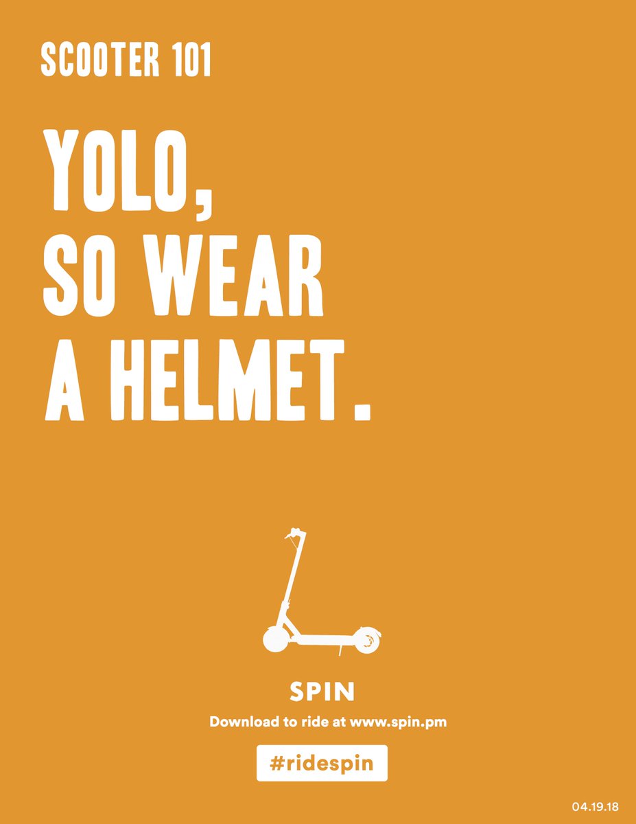 Yolo, so #ridespin safely!