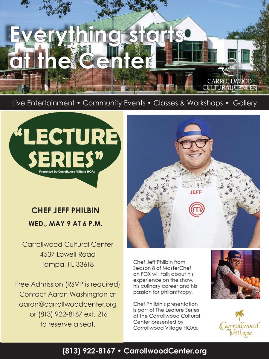ChefJeffPhilbin's tweet photo. Join me this Wednesday at the @cwoodcenter for a night like no other!! See ya there!! #ChefJeffPhilbin #MasterChef https://t.co/VEQN93lR0h