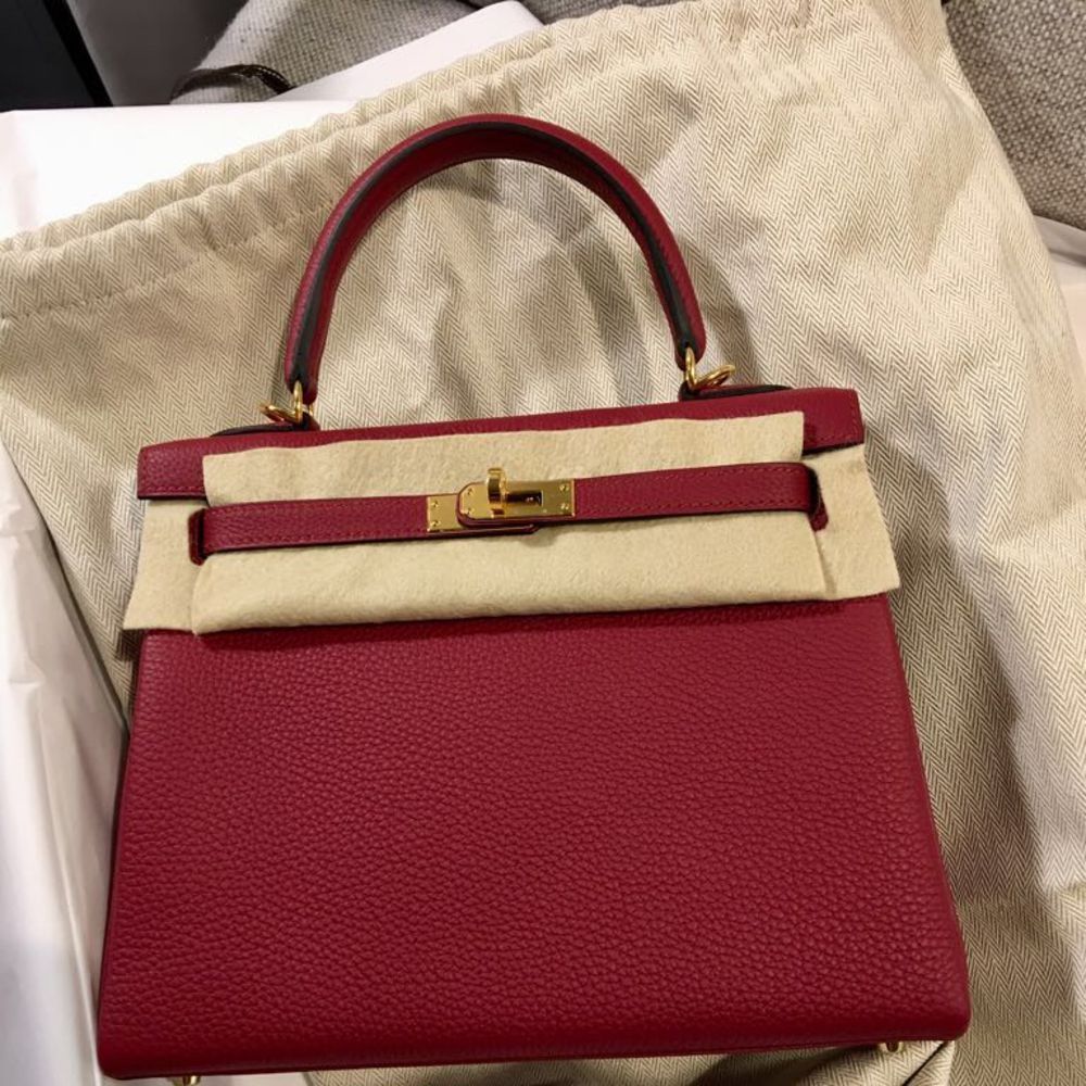 hermes kelly rouge grenat