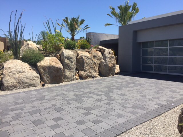AckerStone's tweet photo. Green Driveway with our Aqua-Via Trio, color Antique Pewter TM. #thinkgreenbuildgreen #permeablepavers #ackerstone#foxxhomes https://t.co/eY2Za7uyNv