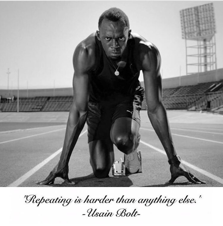 イリチャン先生 Twitterissa 繰り返すことは他の何よりも難しい ウサイン ボルト Quotes Usainbolt Jamaica Jamaican Trackandfield Rio Olympics Olympic Legend Brazil Brazilian 名言 陸上 ボルト ウサインボルト スタート 継続