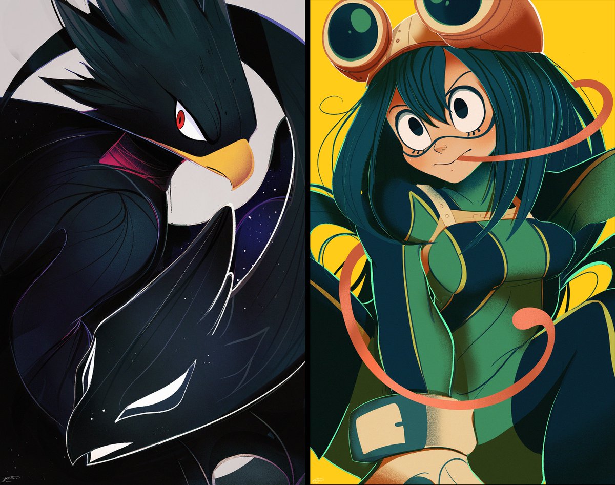 tokoyami & tsuyu.