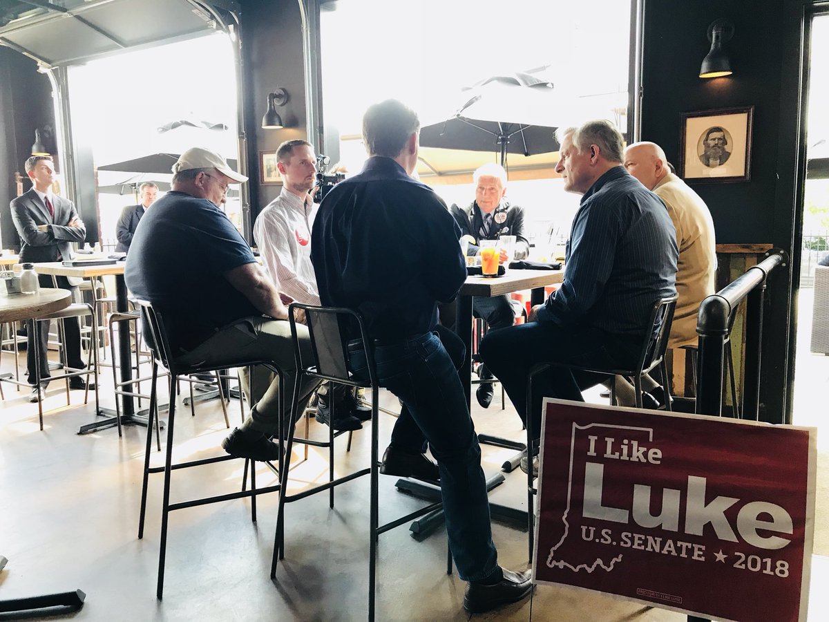 AndrewTakamiIN's tweet photo. Enjoyed welcoming @LukeMesserIN to New Albany. Join me in supporting Luke tomorrow for US Senate! #ILikeLuke https://t.co/2HRWlDoq2r