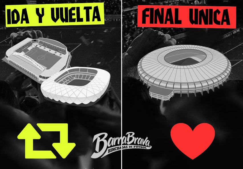 barrabrava_net's tweet photo. FINAL COPA LIBERTADORES
Ida y vuelta = RT | Unica = FAV
#CopaLibertadores https://t.co/h6M53d834C