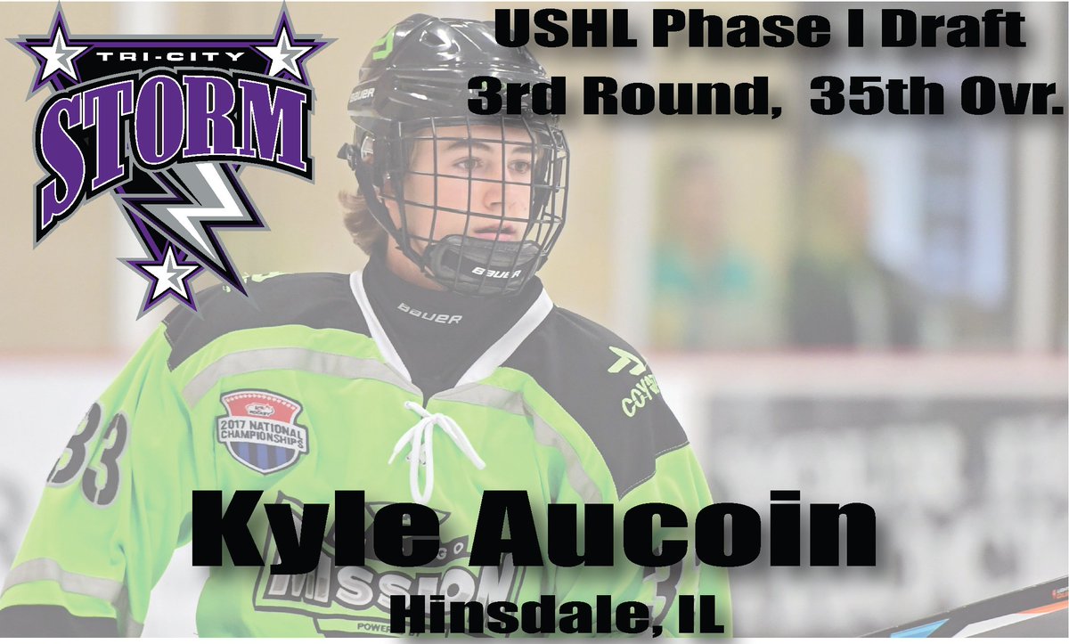 The Storm have selected defenseman Kyle Aucoin with the 35th overall pick in the 3rd round. #USHLDraft