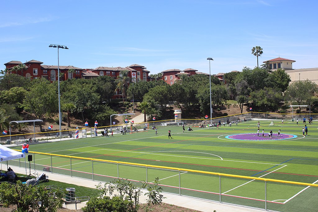 AHBE Project Opens: Two new sports fields at @PanPacificPark. @LACity @LACityParks @davideryu #soccer #baseball #AHBE #landscapearchitecture #Playball