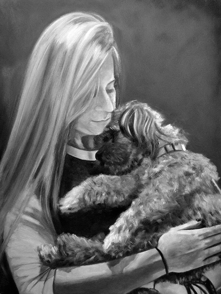 DsgnYourCanvas's tweet photo. #DesignYourCanvas #OilPainting #Canvas #BlackAndWhite #DogMom #DogLove #Portraiture #GiftForHer #TrueLove #Cuddling #OrderOnline https://t.co/LRoMPFYOm7