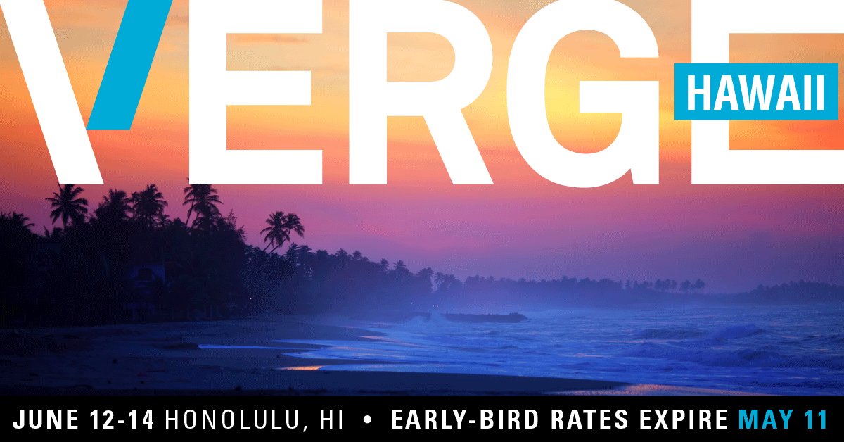 lizaboulet's tweet photo. Building the clean economy in #Hawaii? Join me at #VERGEHawaii (June 12-14 in Honolulu) to develop new connections &amp; partnerships. Register before Friday, May 11 to secure Early-Bird savings. https://t.co/joo5O9O2Vl https://t.co/dmE6AVuTXP