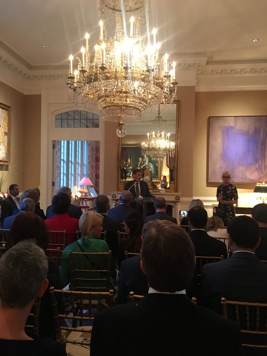 InstituteForEdu's tweet photo. Renaud Lassus gives a warm welcome to the IFE Salon with @AjitPaiFCC #IFEINFO https://t.co/4vCqZsFOTy