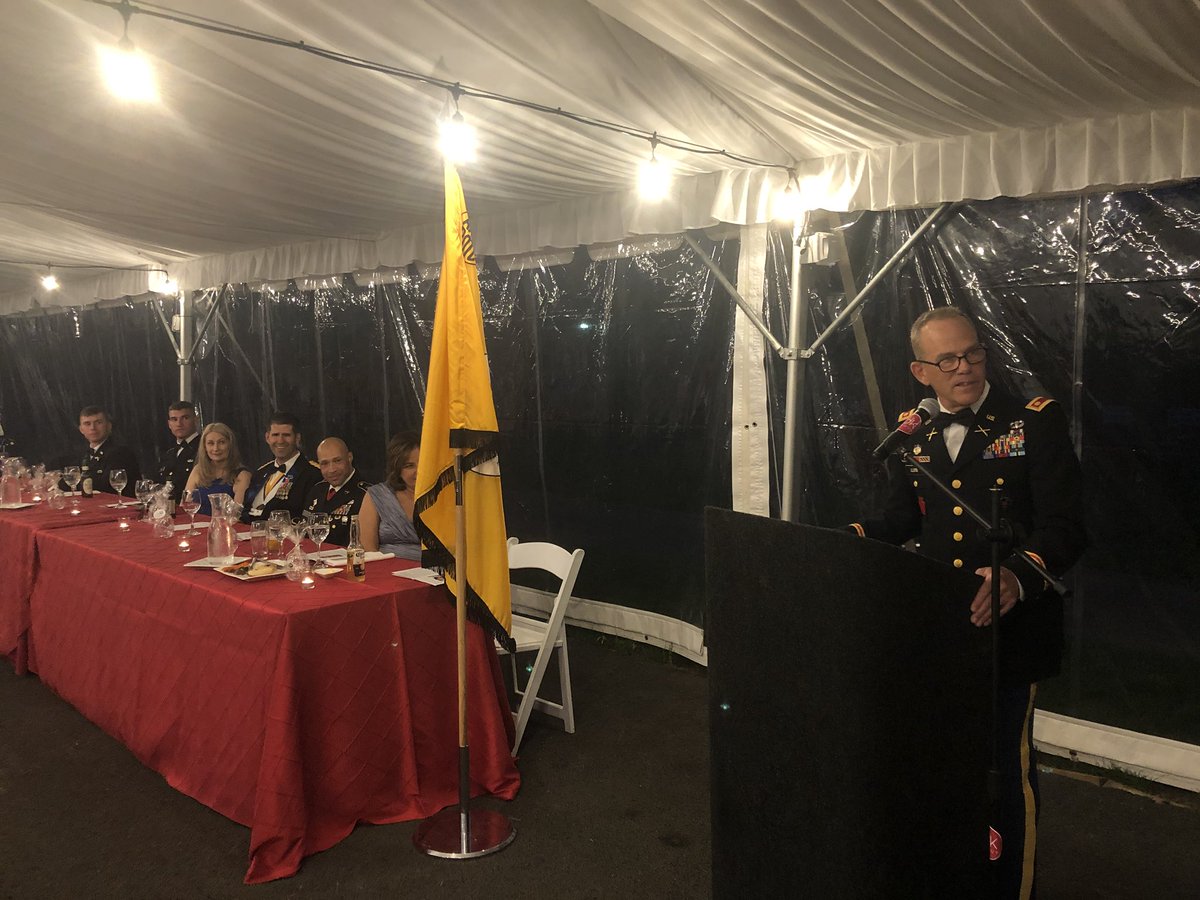 ShipRotc's tweet photo. This past Friday, the Raider Battalion had their annual Dining Out. During the event, we partook in the time honored tradition of the table for our fallen soldiers. Congratulations to MAJ William H. Lloyd for being inducted into the Raider Battalion Hall of Fame! #Shipisit https://t.co/GxxRvDYNrB