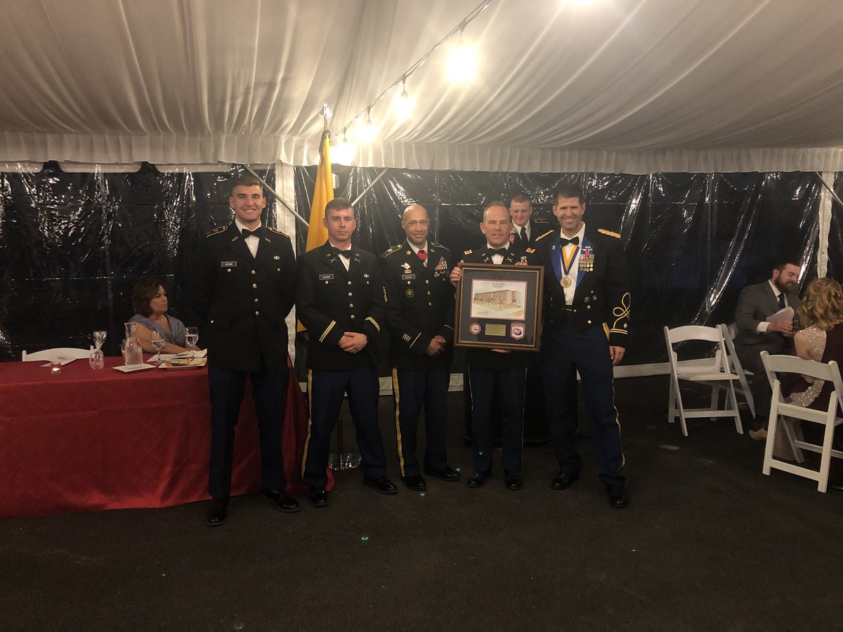 ShipRotc's tweet photo. This past Friday, the Raider Battalion had their annual Dining Out. During the event, we partook in the time honored tradition of the table for our fallen soldiers. Congratulations to MAJ William H. Lloyd for being inducted into the Raider Battalion Hall of Fame! #Shipisit https://t.co/GxxRvDYNrB