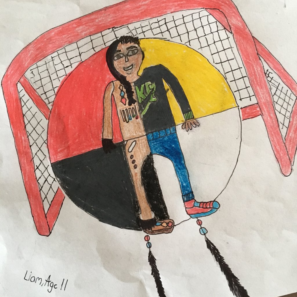 BonnieSears20's tweet photo. Proud of my son Liam who is being honoured in Winnipeg for his art as a #Tlicho youth from the #NWT @NCTR_UM @KevinLamoureux #DenePride https://t.co/f9NVMItDqX