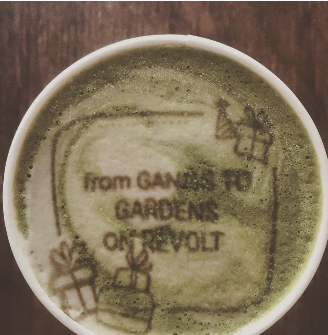 jlovecalderon's tweet photo. When your matcha latte maker "gets it" 🙌🙏✨🌱 @revolttv @ietef #watchREVOLT #REVOLTJustice #FromGangsToGardens https://t.co/ha743OwiaE