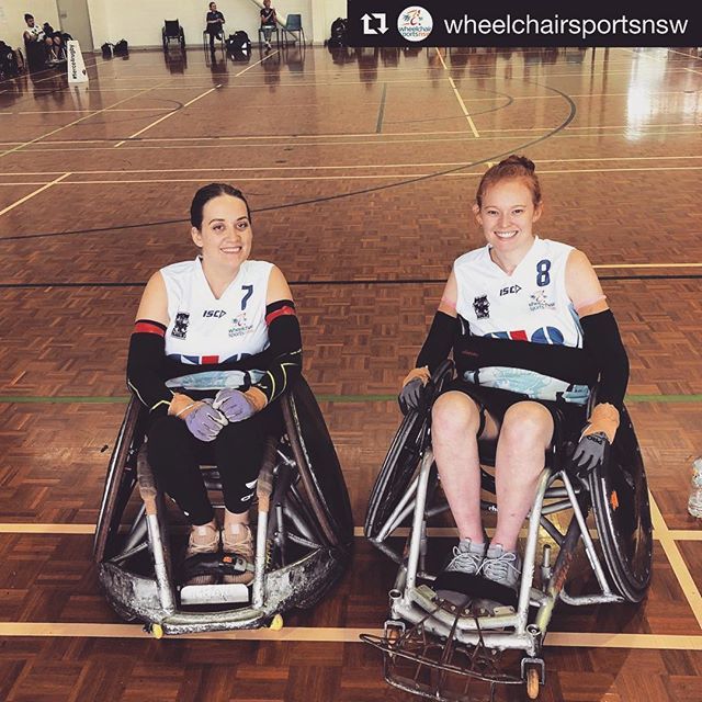 #Repost @wheelchairsportsnsw with <a href="/get_repost/">Repost</a>
・・・
Kaitlyn and Chloe suited up and ready to go. #wheelchairrugby #quadrugby @sportingwheelies @wheelchairrugbyau @wheelchairsportsnsw @girlsmakeyourmove ift.tt/2FSiYl6